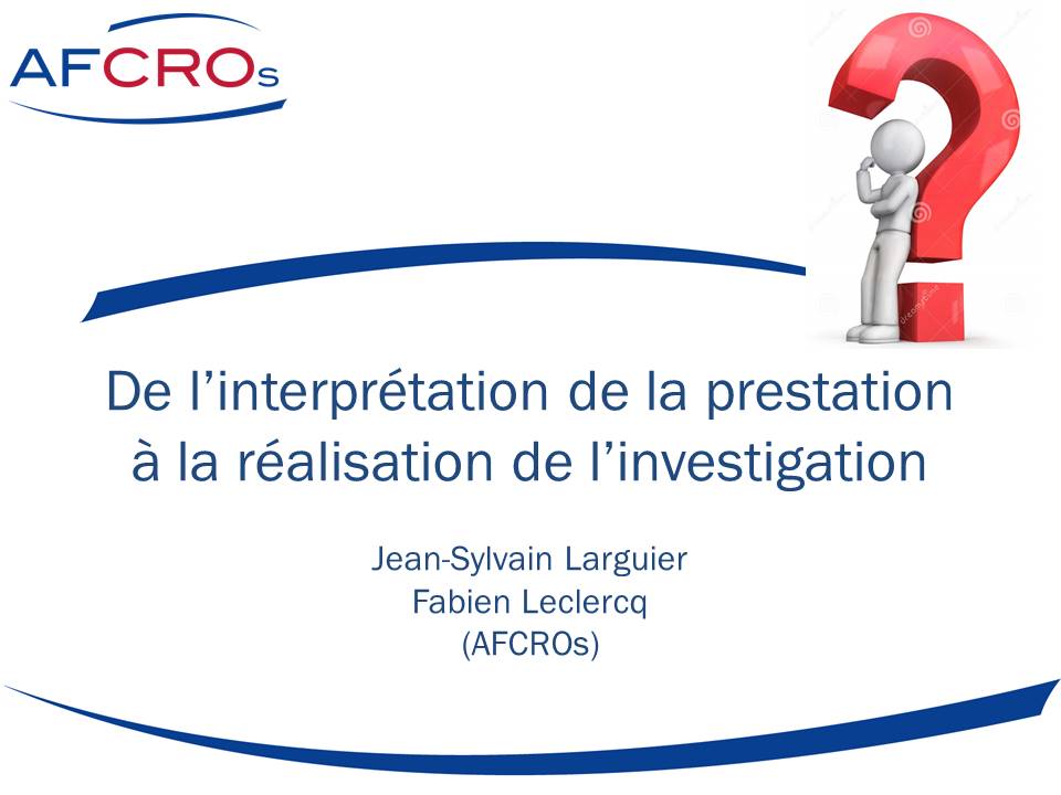 1 7AFCROs interpretation et realisation 29 09 2016 V1.0