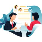 Illustration d'un entretien RH