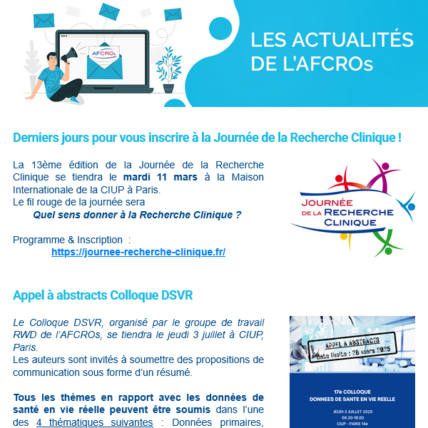 Newsletter AFCROs février 2025
