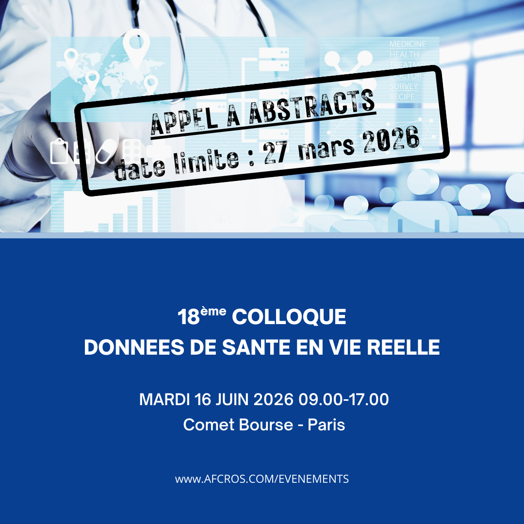 Appel à abstracts 2026 Données de santé en vie réelle